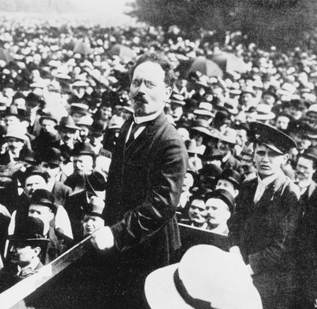 Liebknecht spricht in Treptow 1911