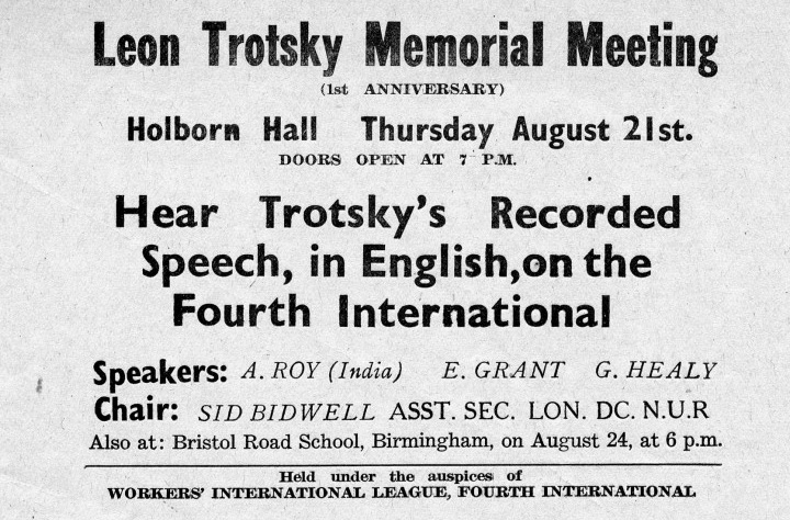 Affiche WIL Trotsky memorial