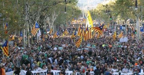 Manifestation à Barcelone le 21/10/2017
