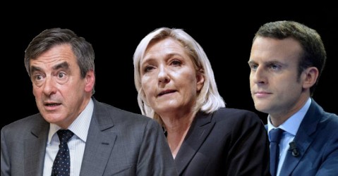 Fillon, Le Pen, Macron