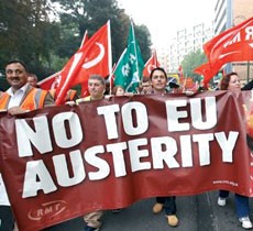 Manifestation non à l'Europe de l'austérité