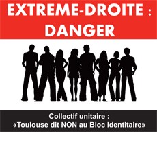 Affiche Collectif "toulouse dit non au bloc identitaire"