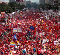 Manifestation pro Chavez
