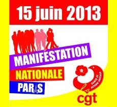 15 juin 2013 manifestation nationale paris CGT